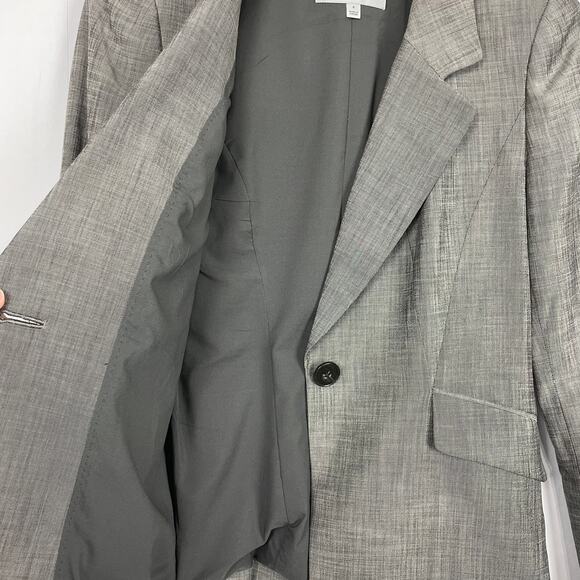 Classiques Entier | Gray & Black Blend Single Button Blazer Jacket - Picture 5 of 10